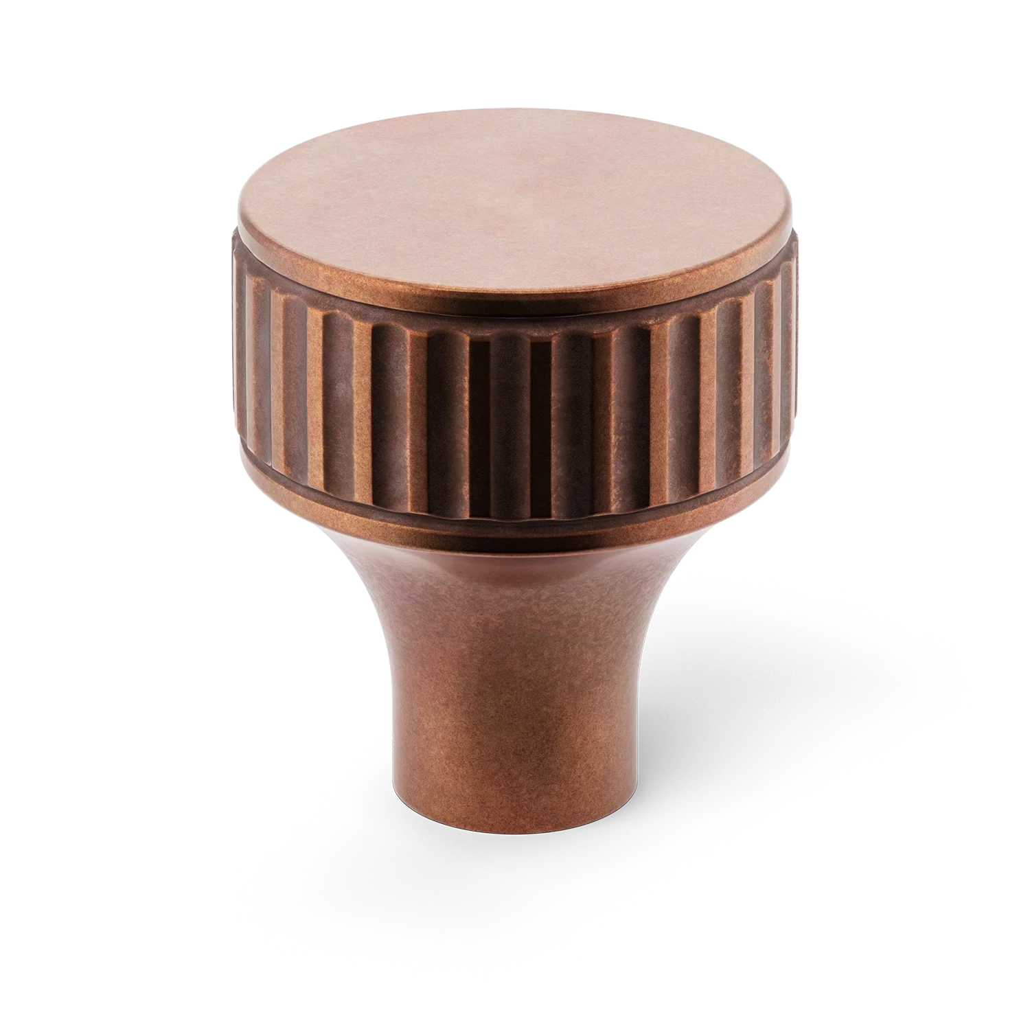 Armac Martin Barwick Ridged Cabinet Knob in 25mm / Aged Copper