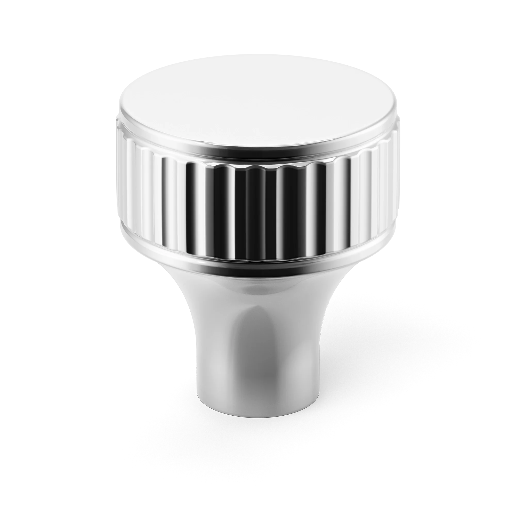 Armac Martin Barwick Ridged Cabinet Knob in 25mm / Polished Chrome Plate