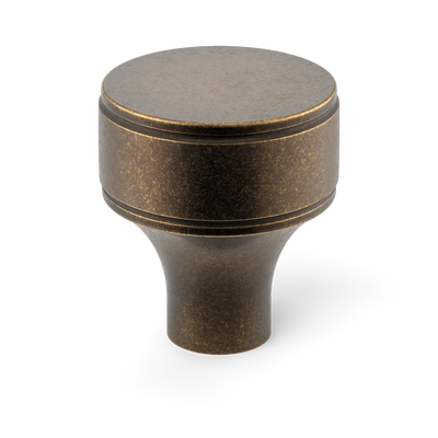 Armac Martin Barwick Plain Cabinet Knob in 25mm / Dark Aged Brass