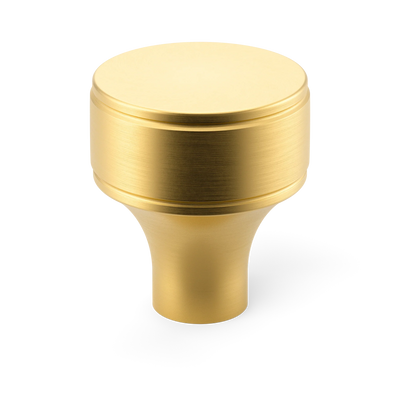Armac Martin Barwick Plain Cabinet Knob in 25mm / Satin Brass Lacquered