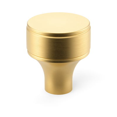 Armac Martin Barwick Plain Cabinet Knob in 25mm / Satin Brass Satin Lacquered