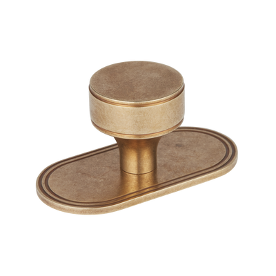 Armac Martin Barwick Plain Cabinet Knob with Backplate