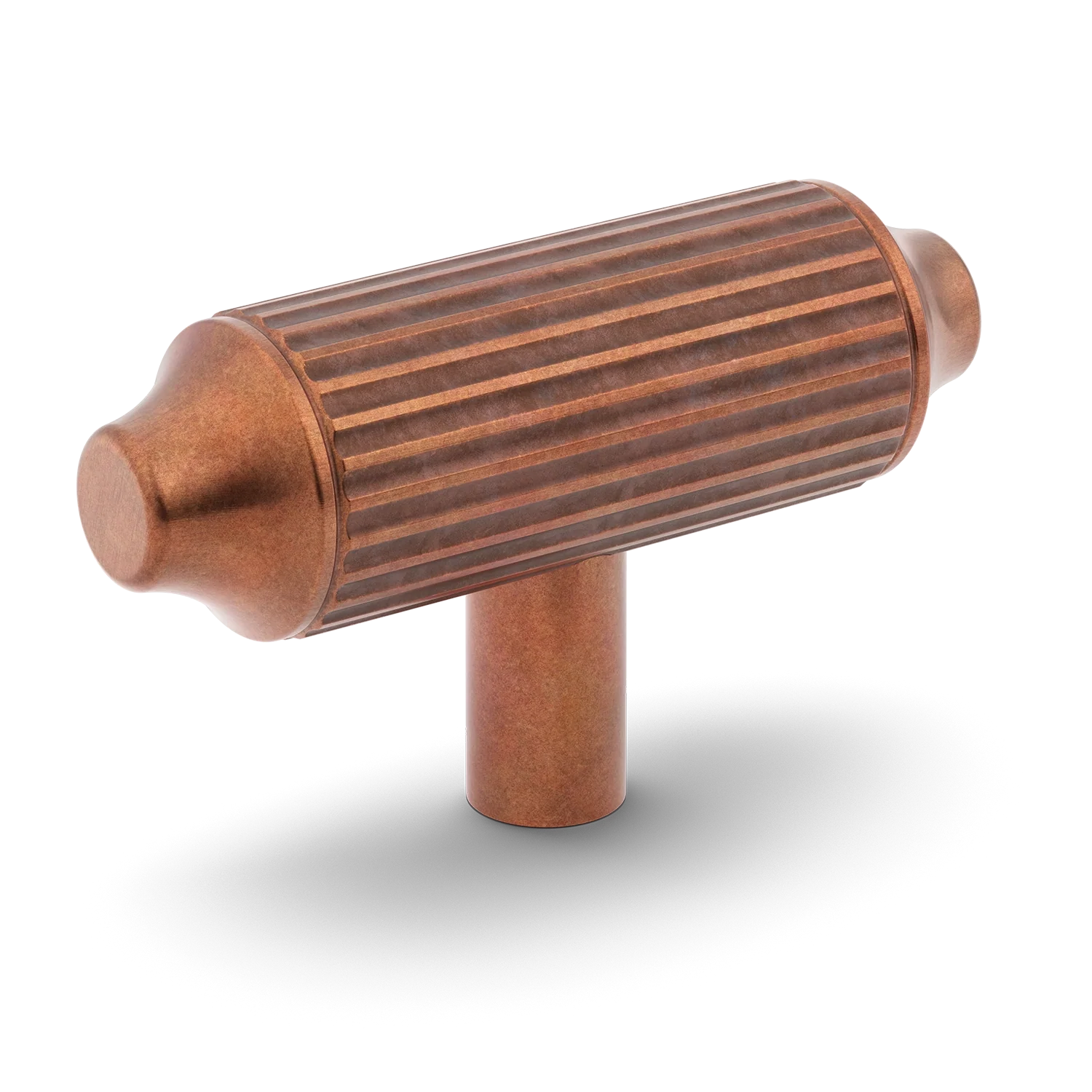 Armac Martin Barwick Ridged T-bar Handle in 79mm / Aged Copper