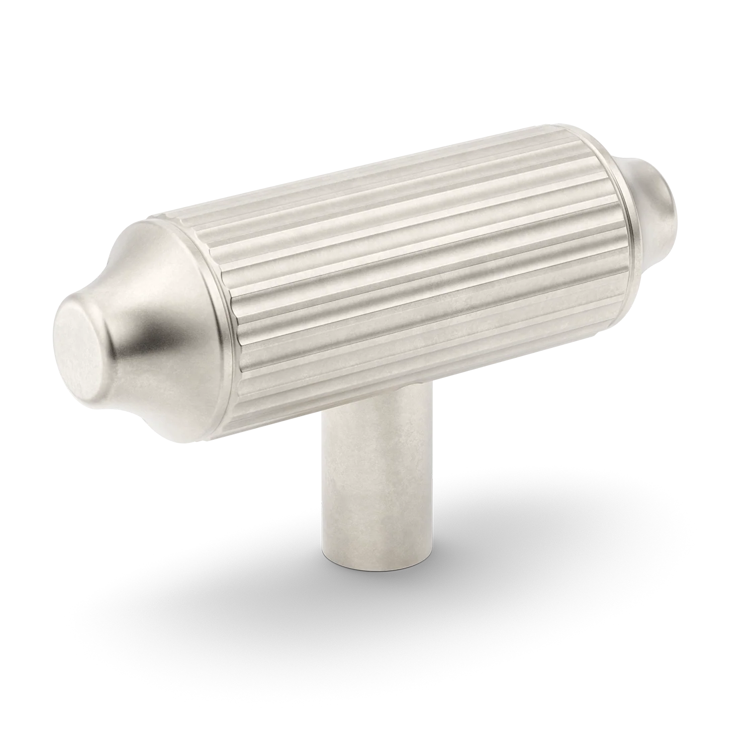 Armac Martin Barwick Ridged T-bar Handle in 79mm / Barrelled Nickel Plate