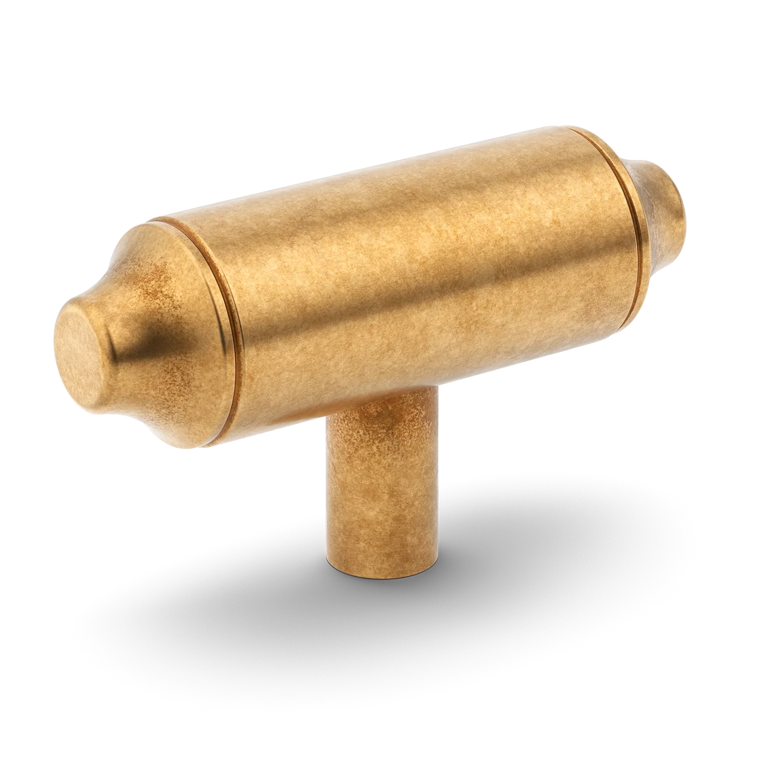 Armac Martin Barwick Plain T-bar Handle in 79mm / Burnished Brass