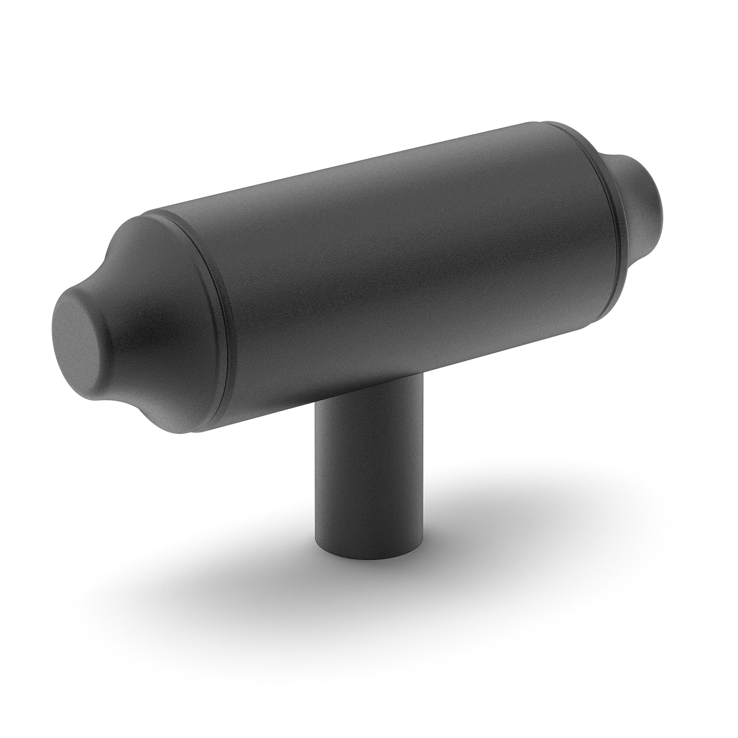 Armac Martin Barwick Plain T-bar Handle in 79mm / Matt Black Lacquered