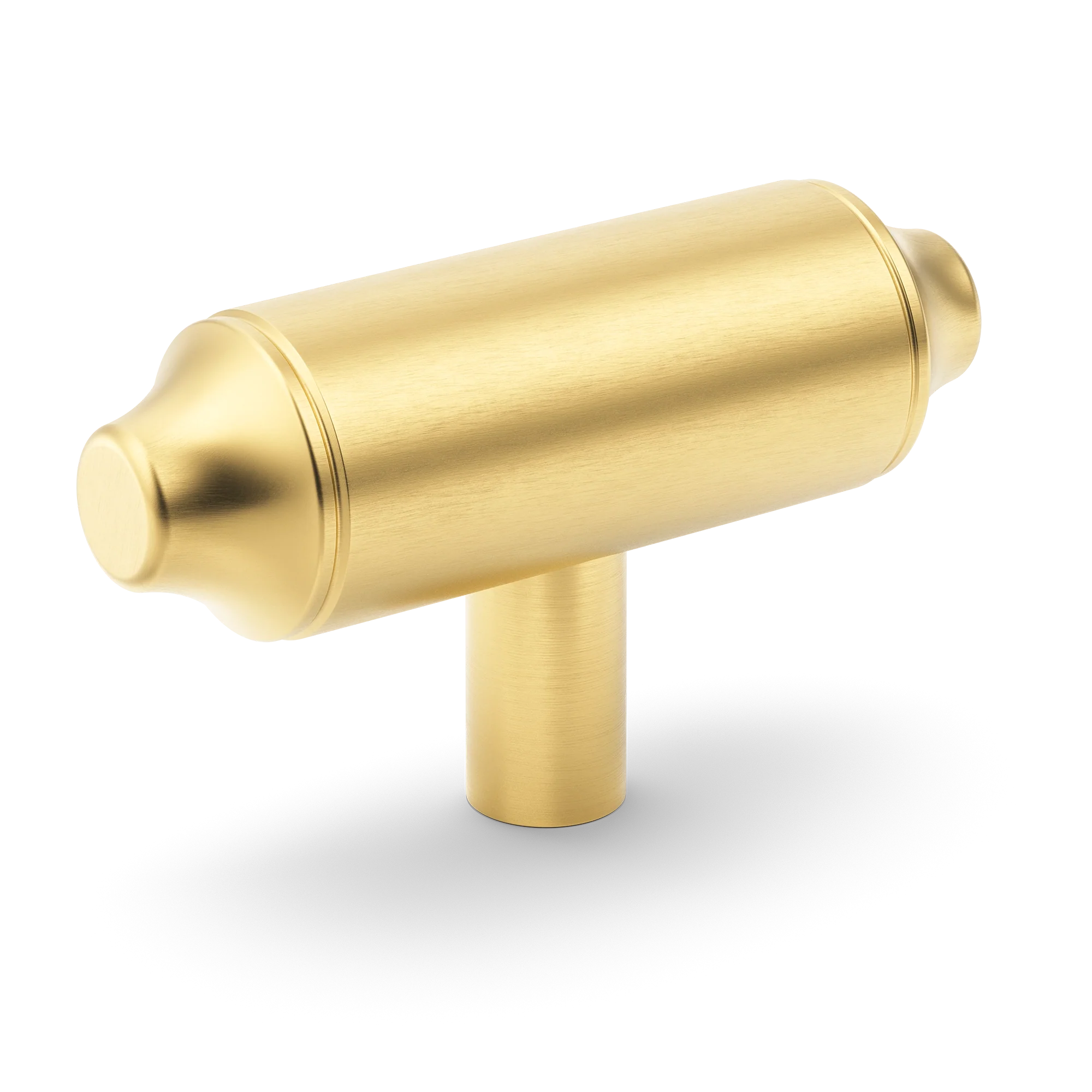 Armac Martin Barwick Plain T-bar Handle in 79mm / Satin Brass Lacquered