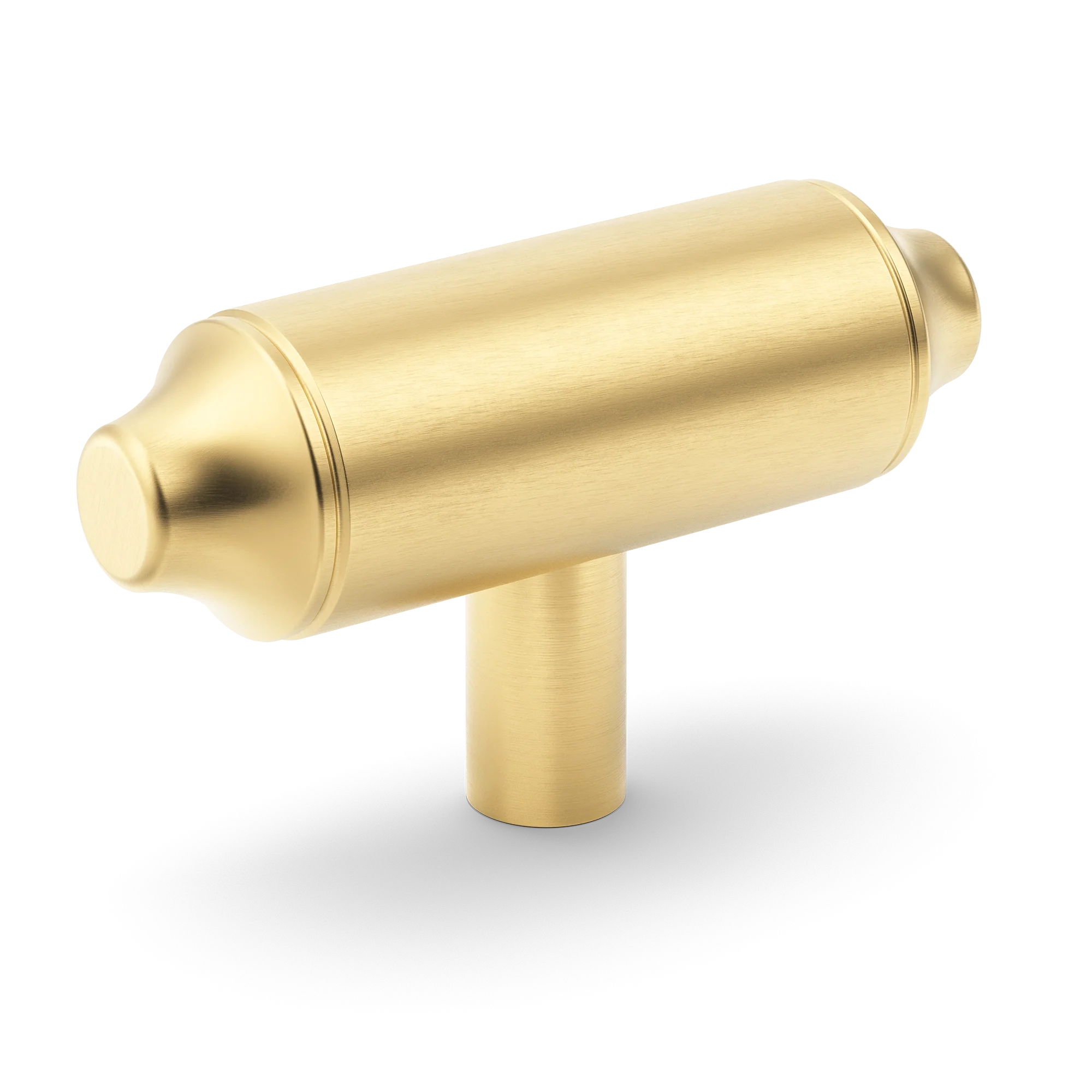 Armac Martin Barwick Plain T-bar Handle in 79mm / Satin Brass Satin Lacquered