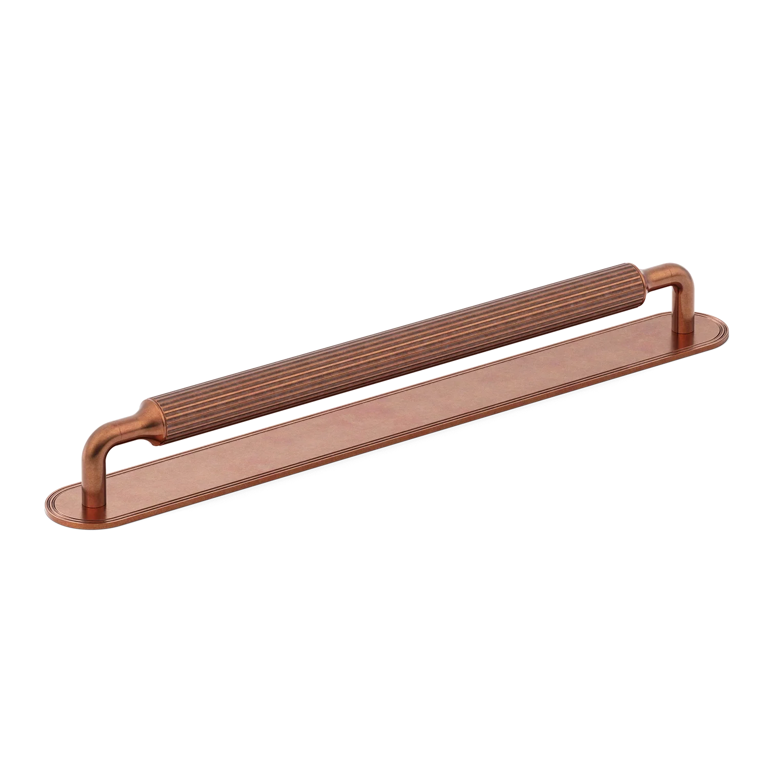 Armac Martin Barwick Ridged Appliance Pull with Backplate