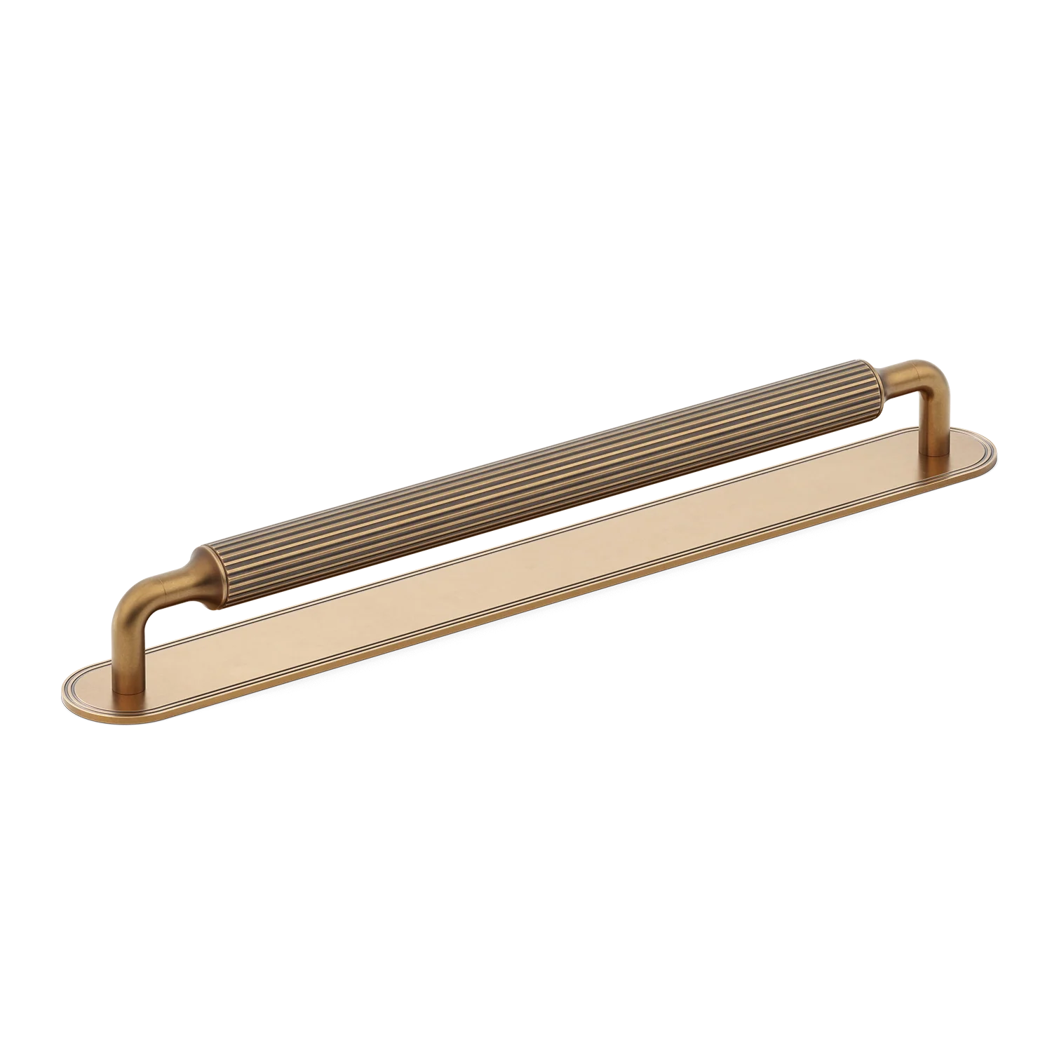 Armac Martin Barwick Ridged Appliance Pull with Backplate