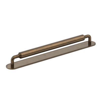Armac Martin Barwick Plain Appliance Pull with Backplate in 384mm / Dark Aged Brass