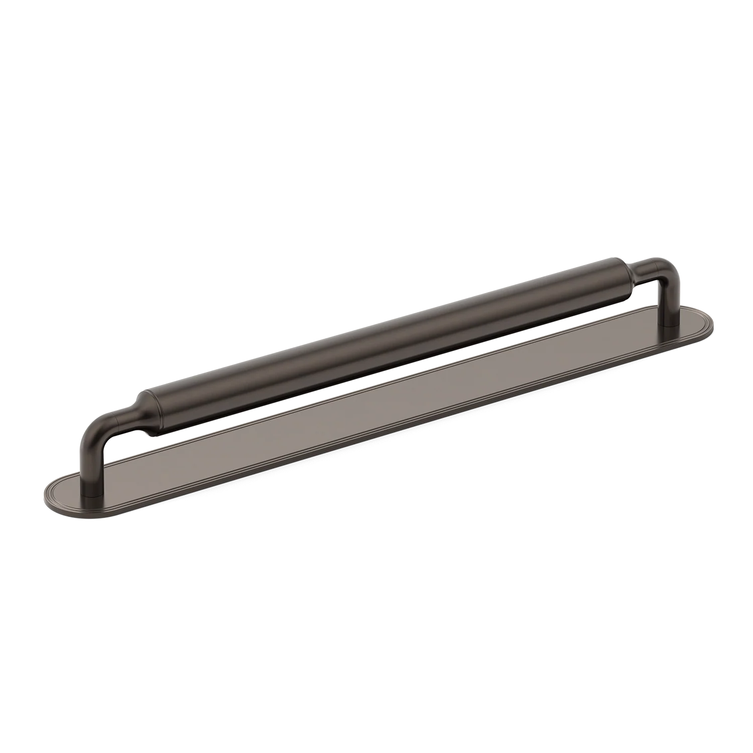 Armac Martin Barwick Plain Appliance Pull with Backplate in 384mm / Dark Bronze