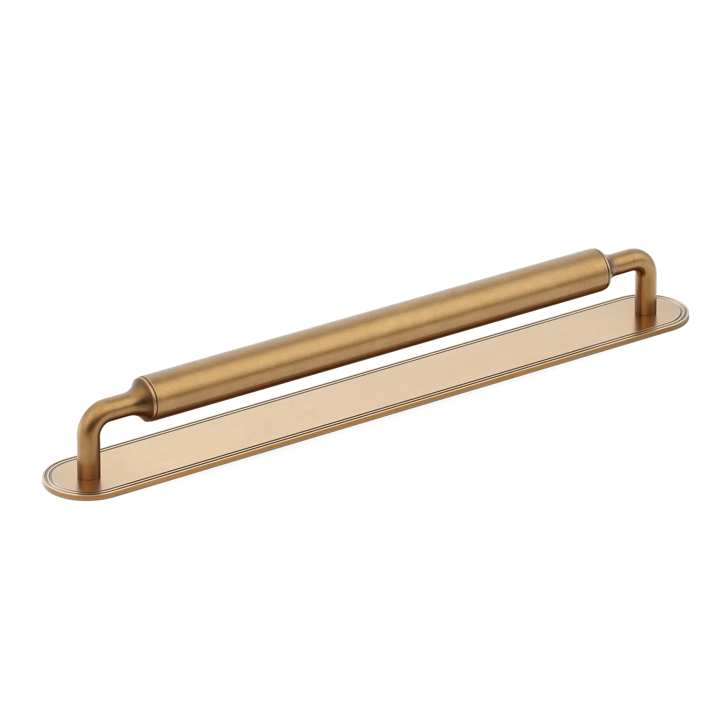 Armac Martin Barwick Plain Appliance Pull with Backplate in 384mm / Fine English Antique
