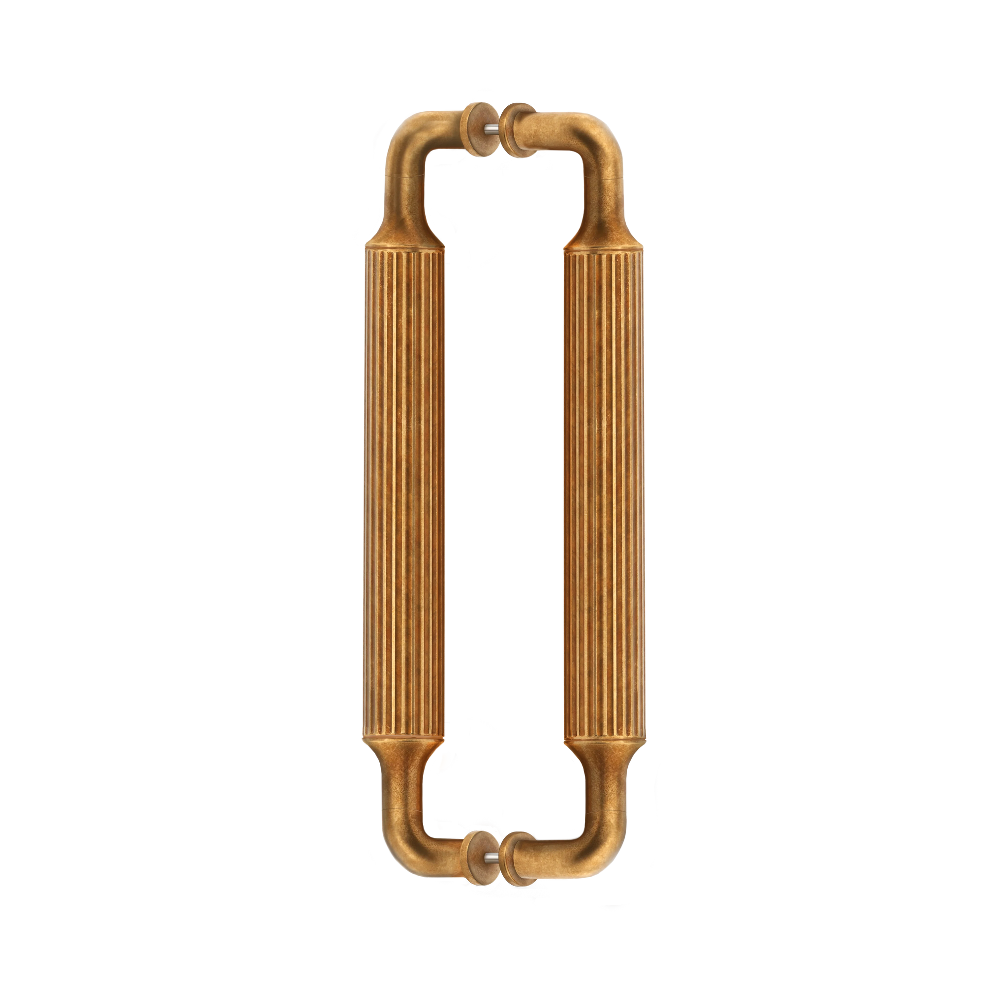 Armac Martin Barwick Ridged Back to Back Pull Handles in 224mm / Burnished Brass