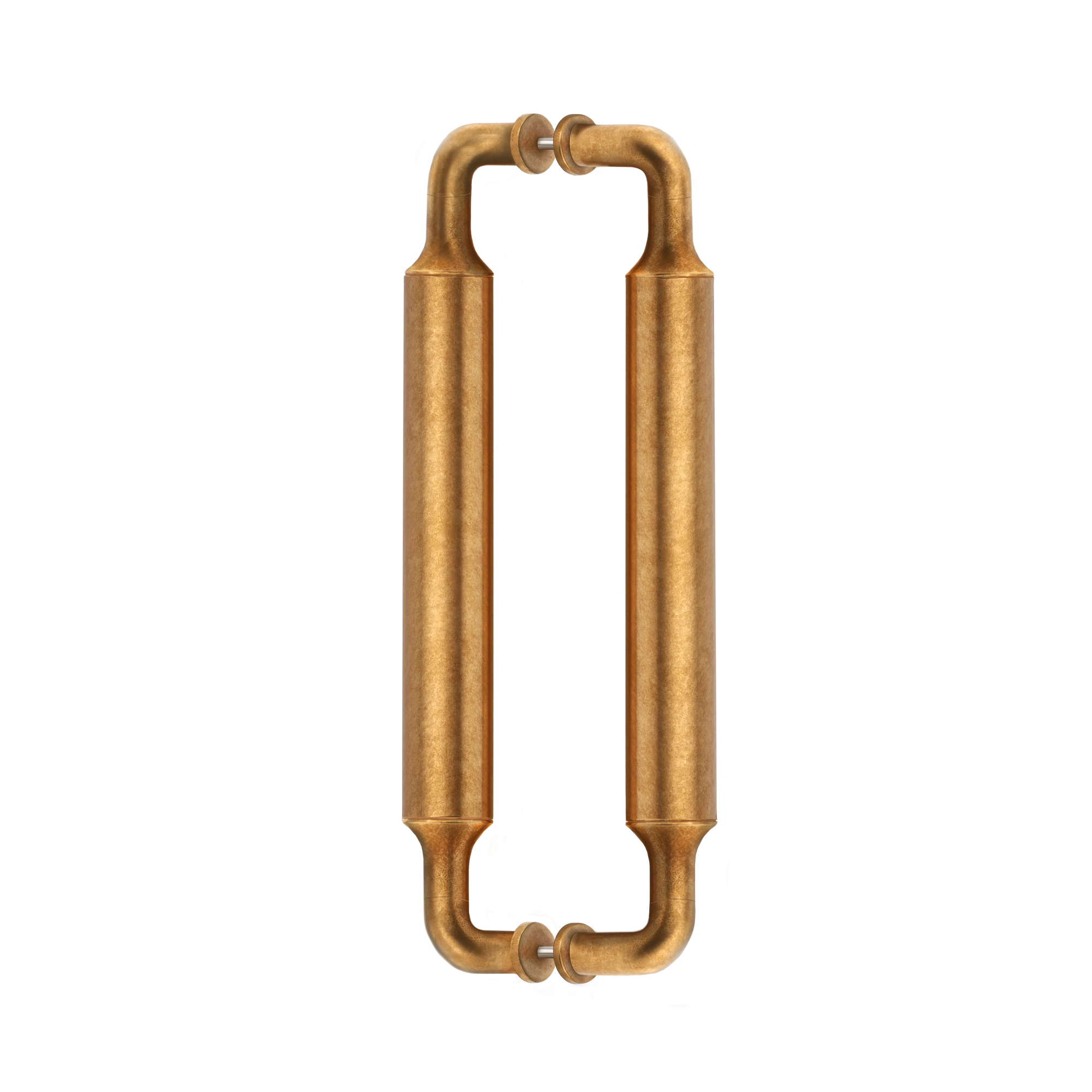 Armac Martin Barwick Plain Back to Back Pull Handles in 224mm / Polished Brass Unlacquered