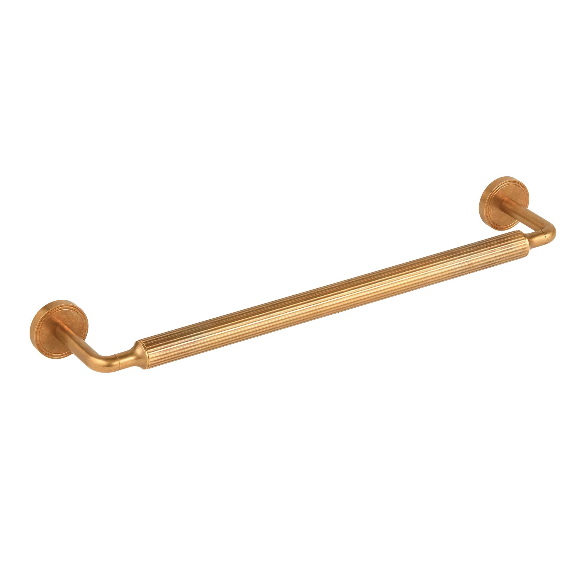 Armac Martin Barwick Ridged Bath Towel Rail in 450mm / Burnished Brass