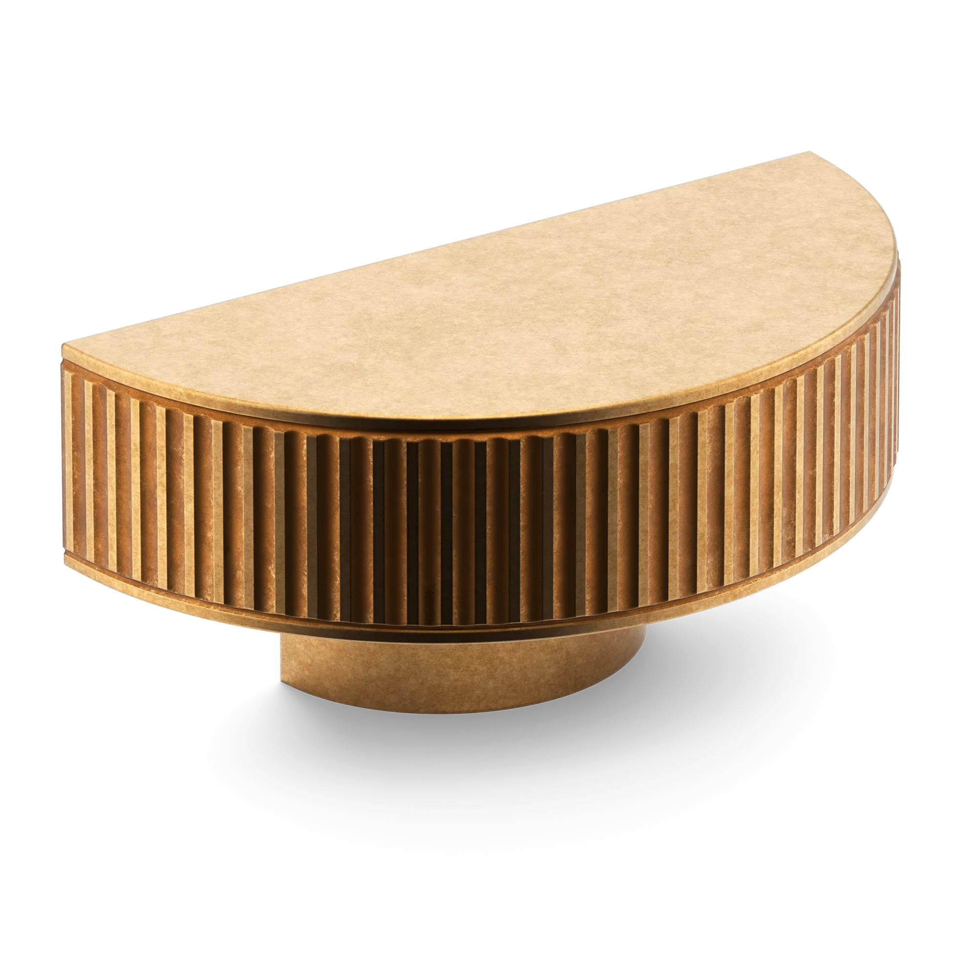 Armac Martin Barwick Ridged D-pull Handle in 100mm / Burnished Brass