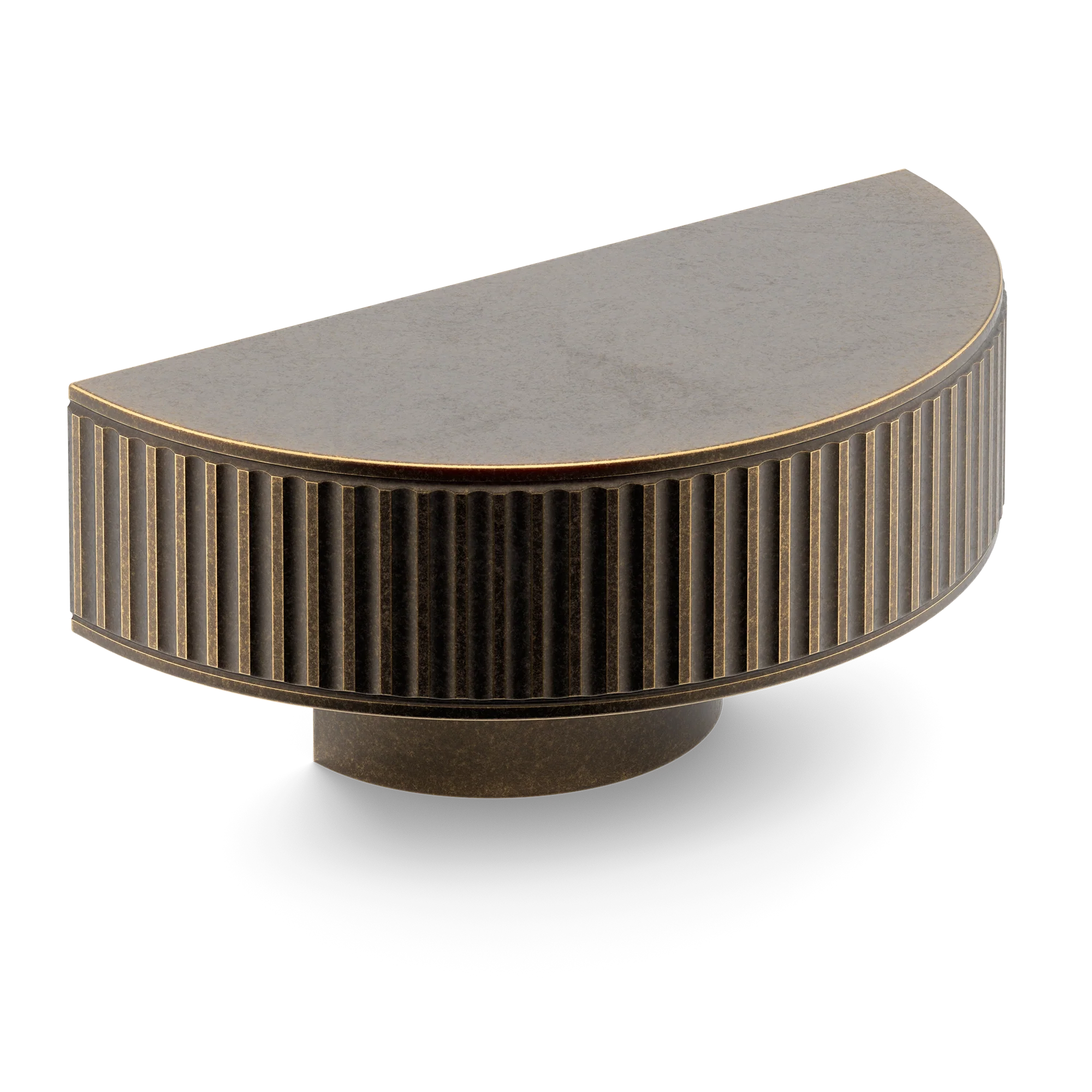 Armac Martin Barwick Ridged D-pull Handle in 100mm / Dark Aged Brass