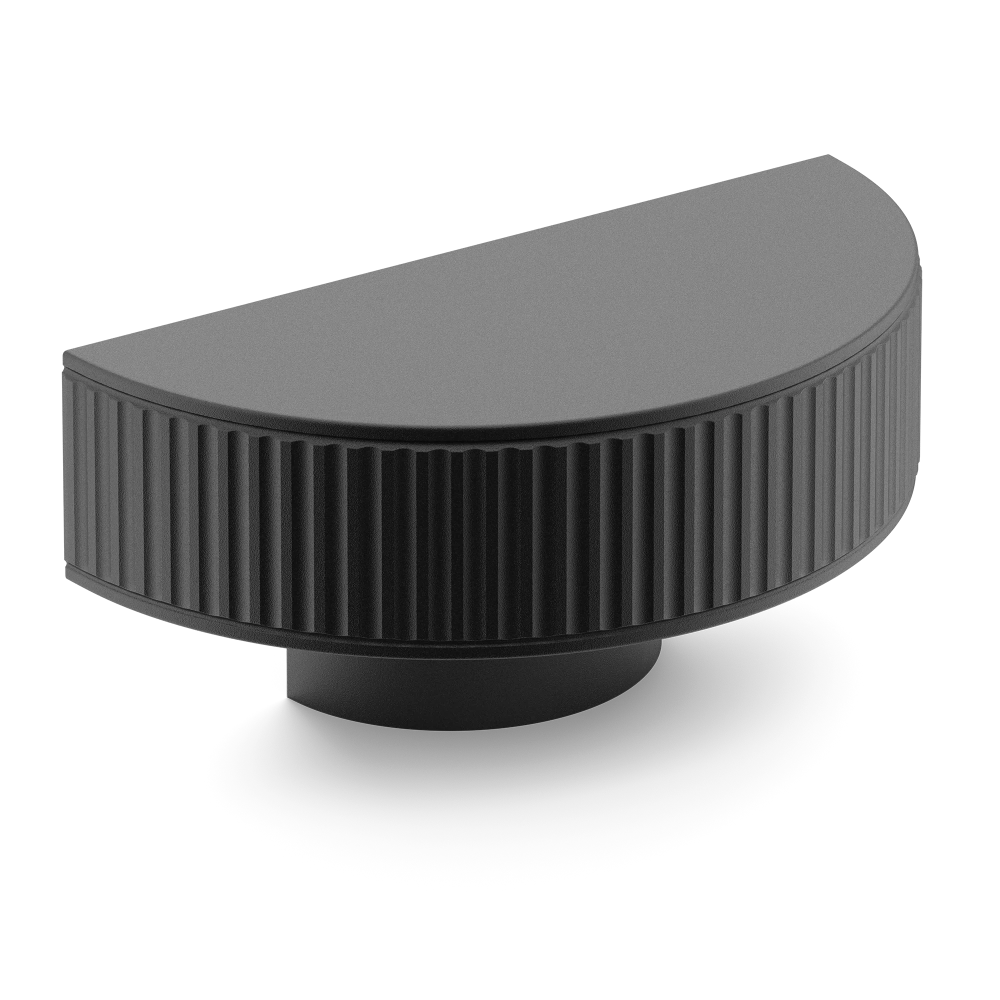 Armac Martin Barwick Ridged D-pull Handle in 100mm / Matt Black Lacquered