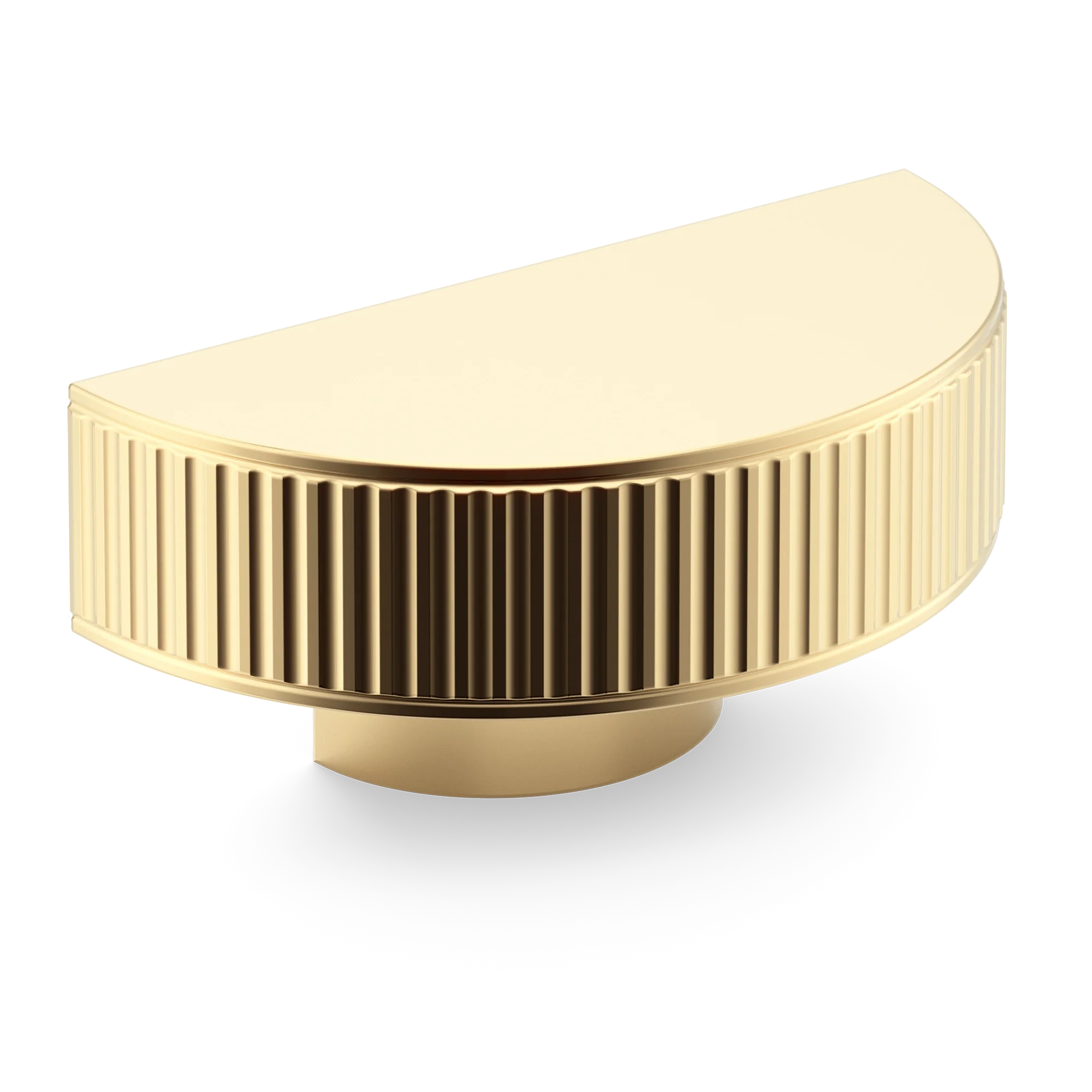 Armac Martin Barwick Ridged D-pull Handle in 100mm / Polished Brass Unlacquered