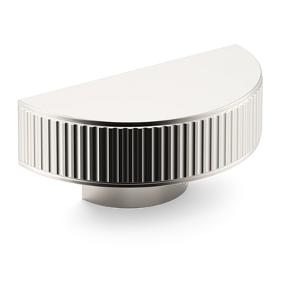 Armac Martin Barwick Ridged D-pull Handle in 100mm / Polished Nickel Plate