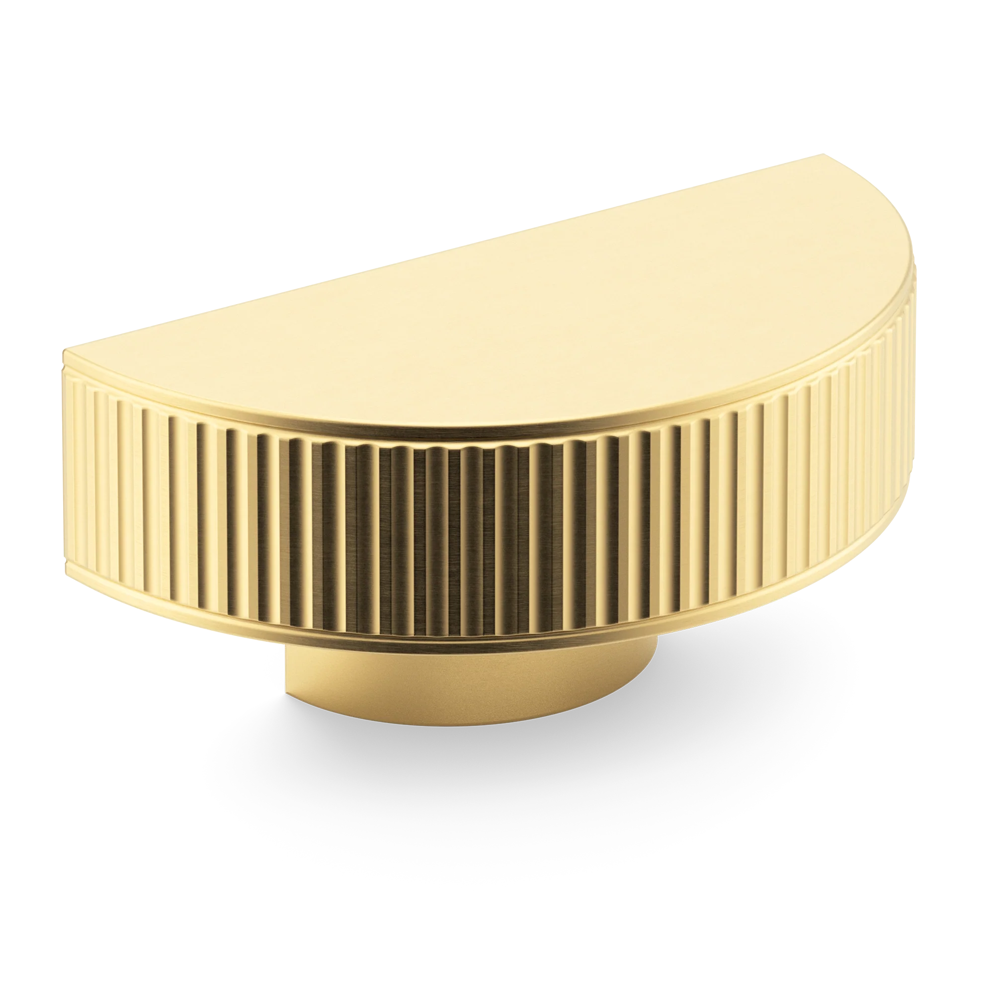 Armac Martin Barwick Ridged D-pull Handle in 100mm / Satin Brass Satin Lacquered