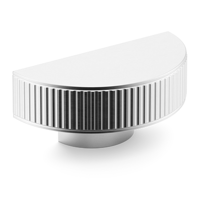 Armac Martin Barwick Ridged D-pull Handle in 100mm / Satin Chrome Plate
