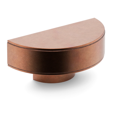 Armac Martin Barwick Plain D-pull Handle in 100mm / Aged Copper