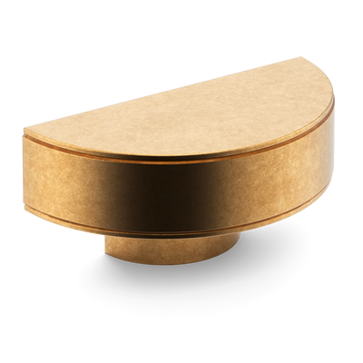 Armac Martin Barwick Plain D-pull Handle in 100mm / Burnished Brass