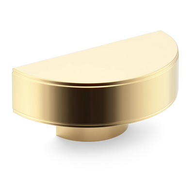 Armac Martin Barwick Plain D-pull Handle in 100mm / Polished Brass Unlacquered