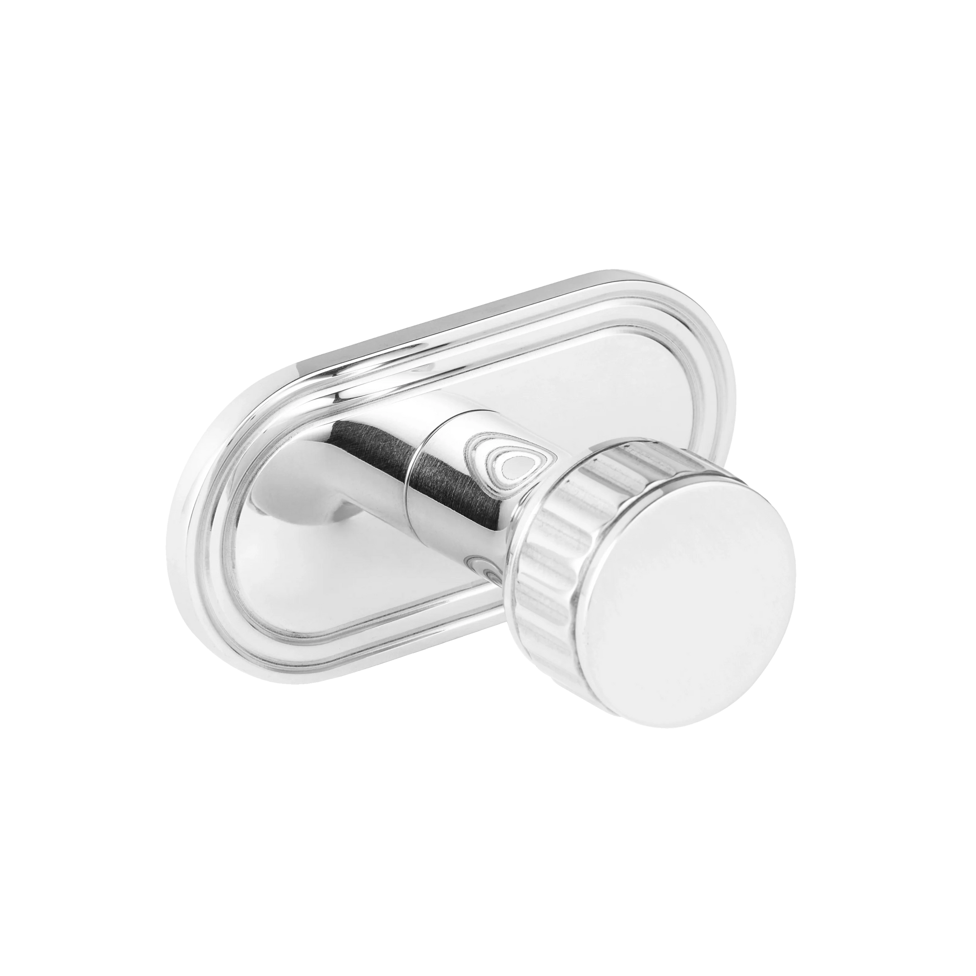 Armac Martin Barwick Ridged Robe Hook with Backplate in 22mm / Polished Chrome Plate