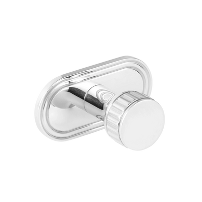 Armac Martin Barwick Ridged Robe Hook with Backplate in 22mm / Polished Chrome Plate