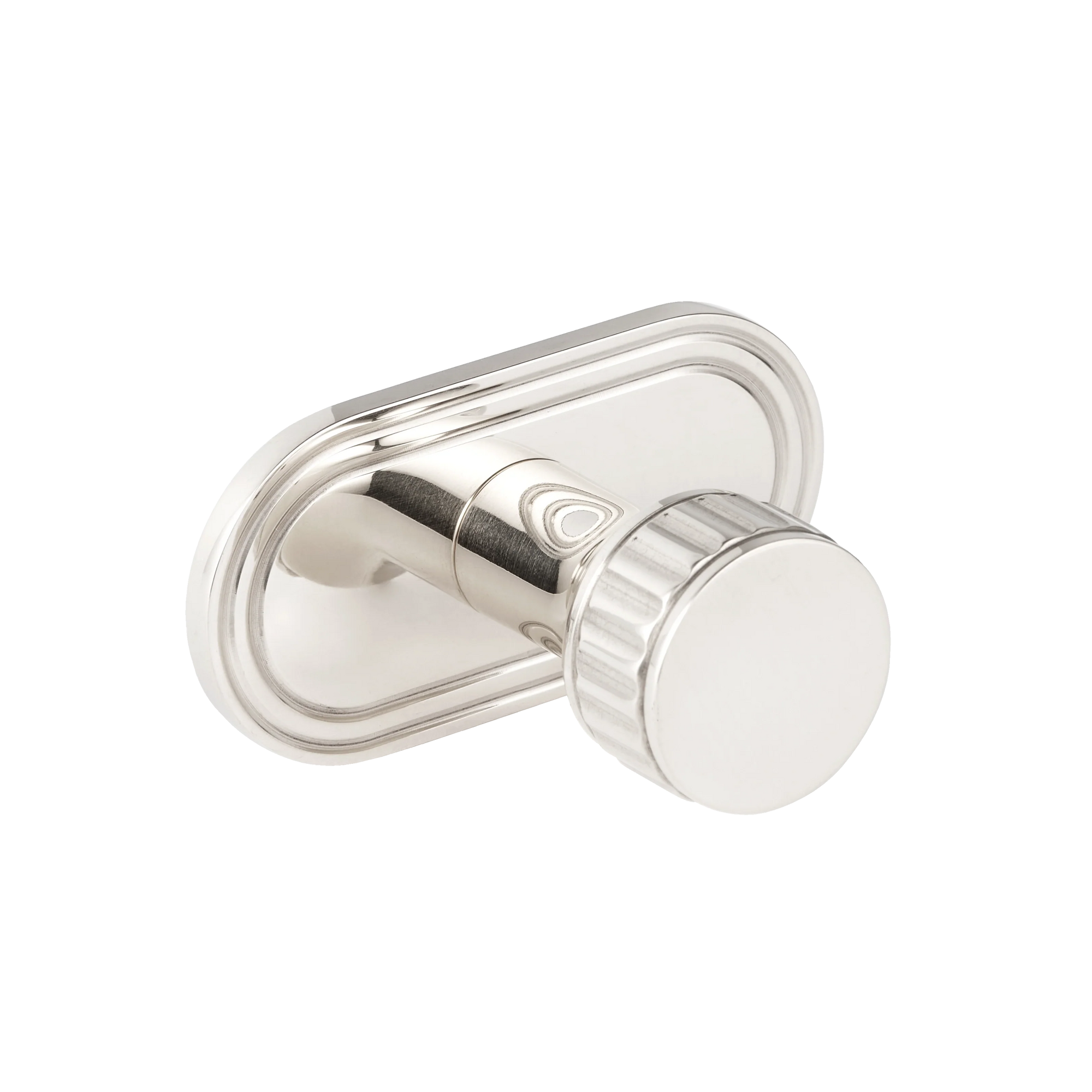 Armac Martin Barwick Ridged Robe Hook with Backplate in 22mm / Polished Nickel Plate