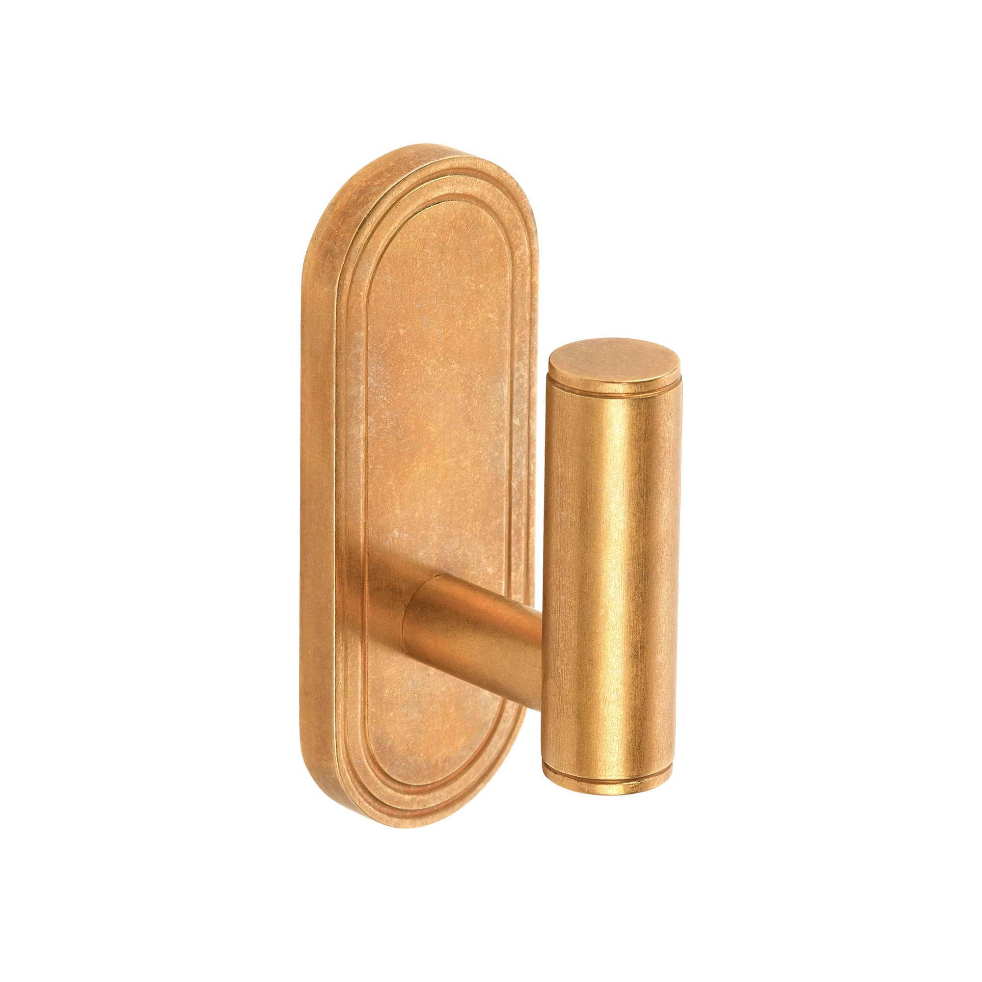 Armac Martin Barwick Plain Wall Hook in 82mm / Polished Brass Unlacquered