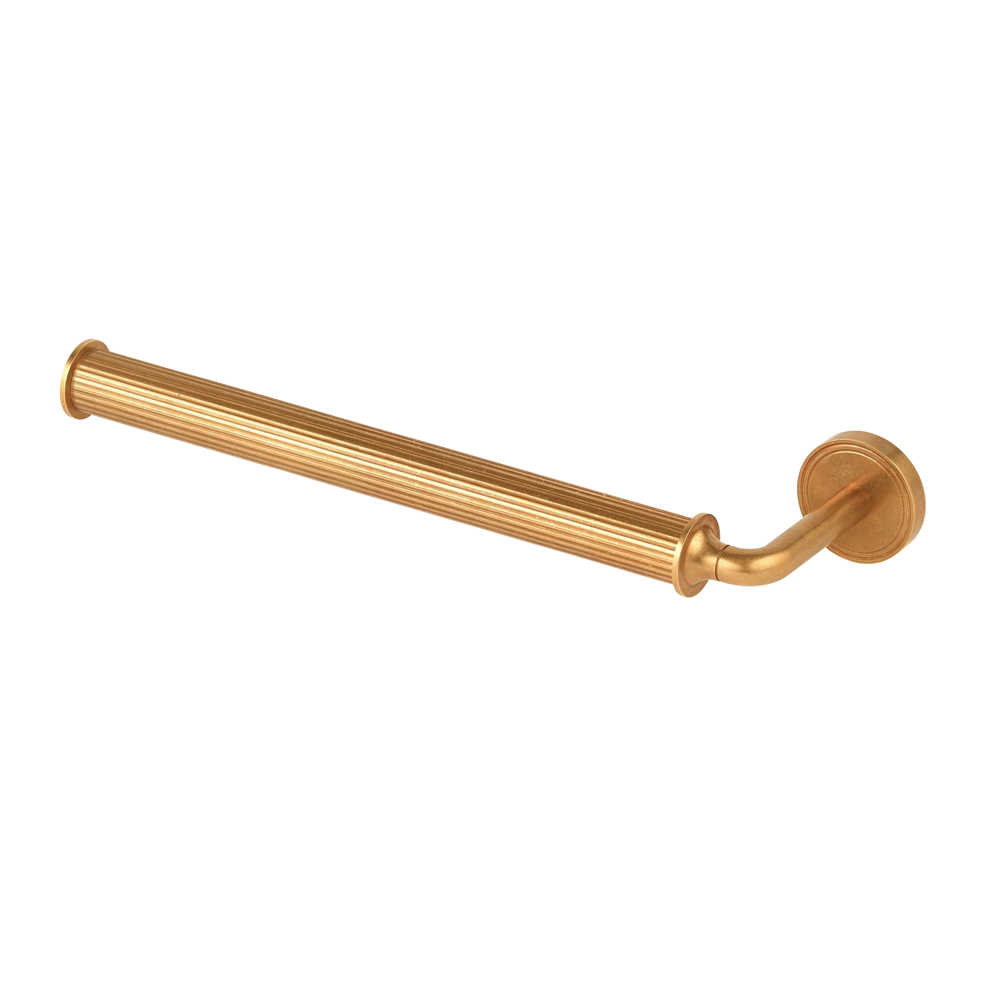 Armac Martin Barwick Plain Hand Towel Rail in 270mm / Left Hand / Polished Brass Unlacquered