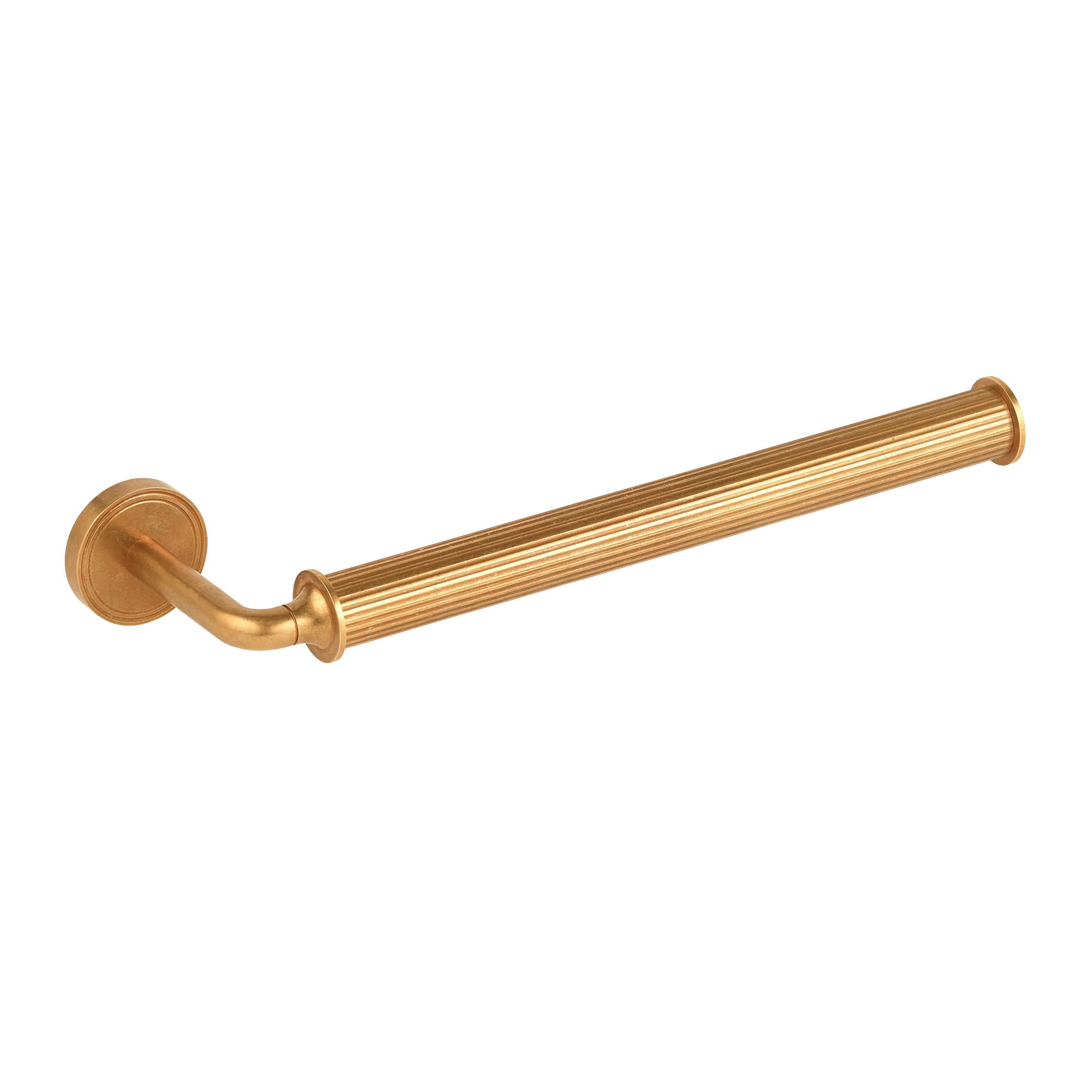 Armac Martin Barwick Ridged Hand Towel Rail in 270mm / Right Hand / Burnished Brass