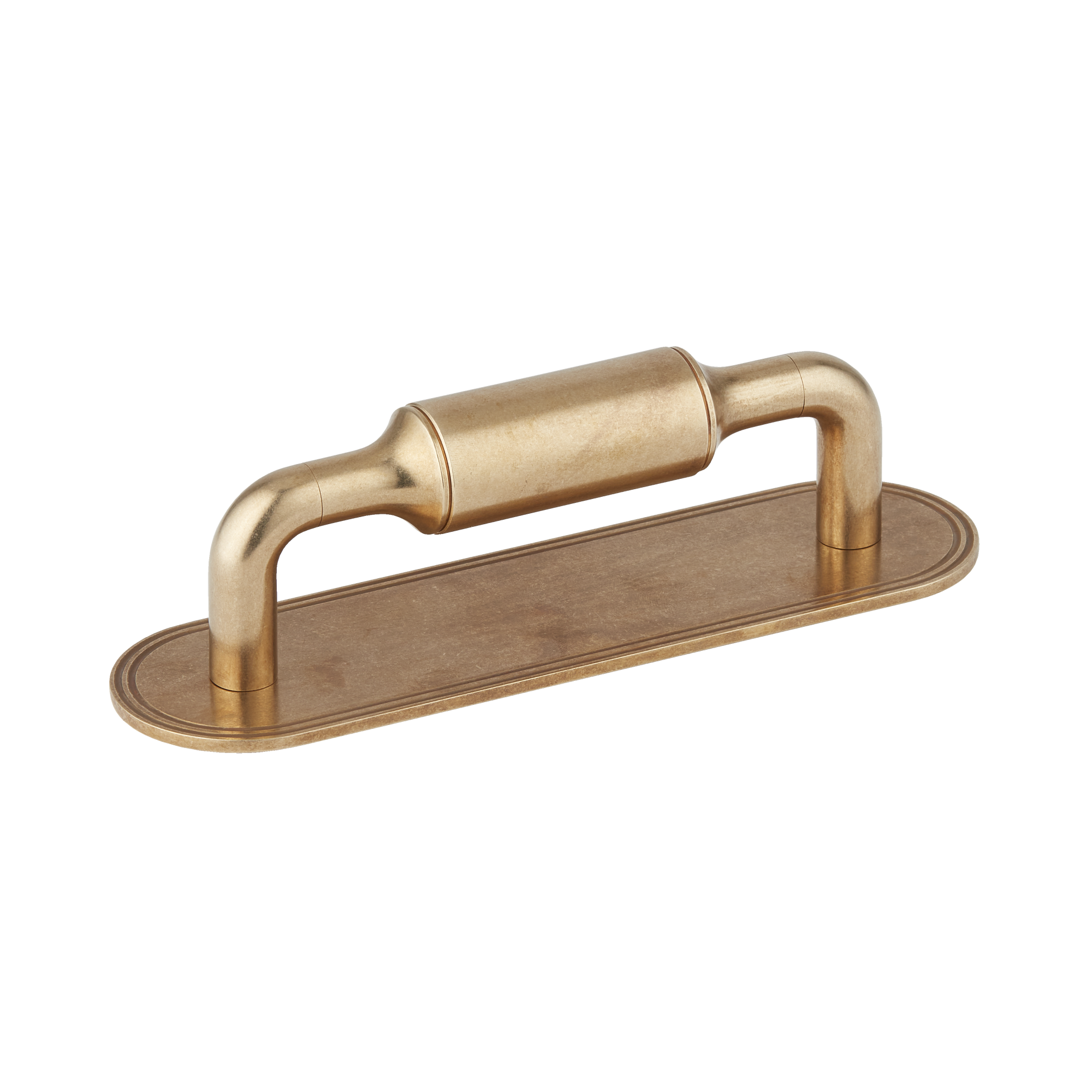 Armac Martin Barwick Plain Cabinet Pull Handle with Backplate