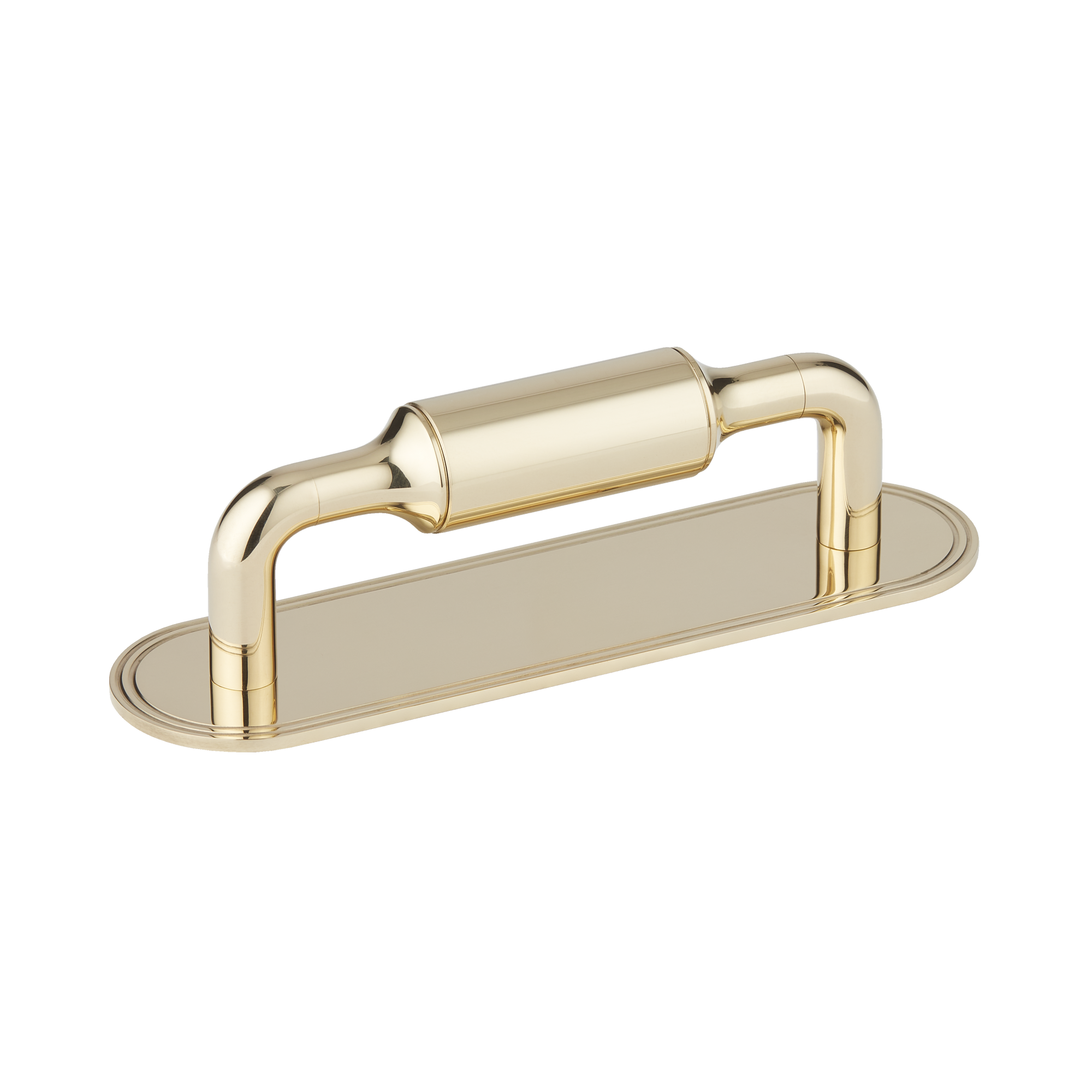 Armac Martin Barwick Plain Cabinet Pull Handle with Backplate