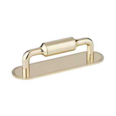 Armac Martin Barwick Plain Cabinet Pull Handle with Backplate