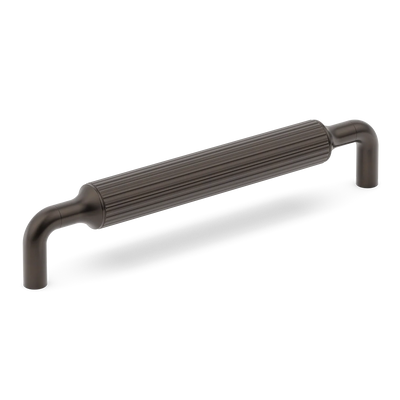 Armac Martin Barwick Ridged Cabinet Pull Handle in 128mm / Dark Bronze