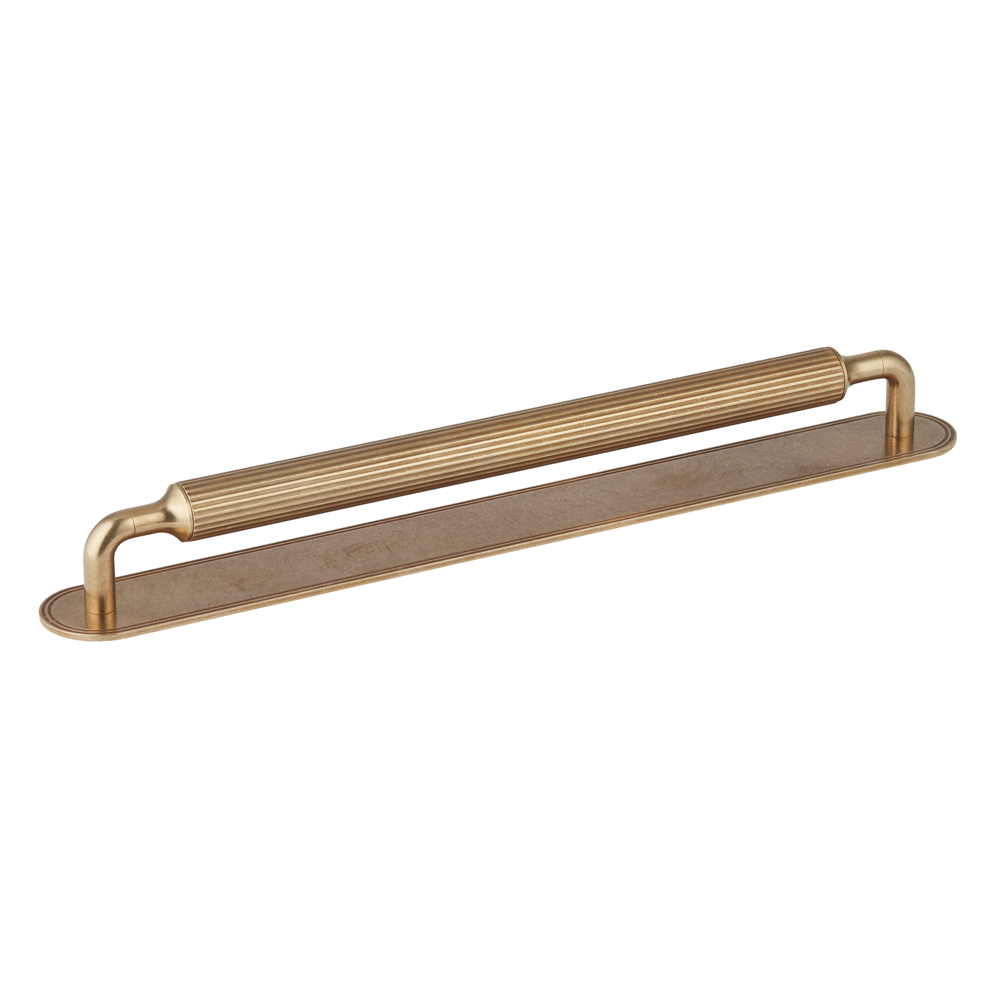 Armac Martin Barwick Ridged Appliance Pull with Backplate