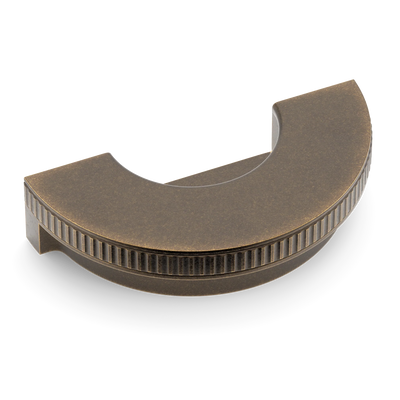Armac Martin Barwick Ridged Recessed Pull in 100mm / Dark Aged Brass