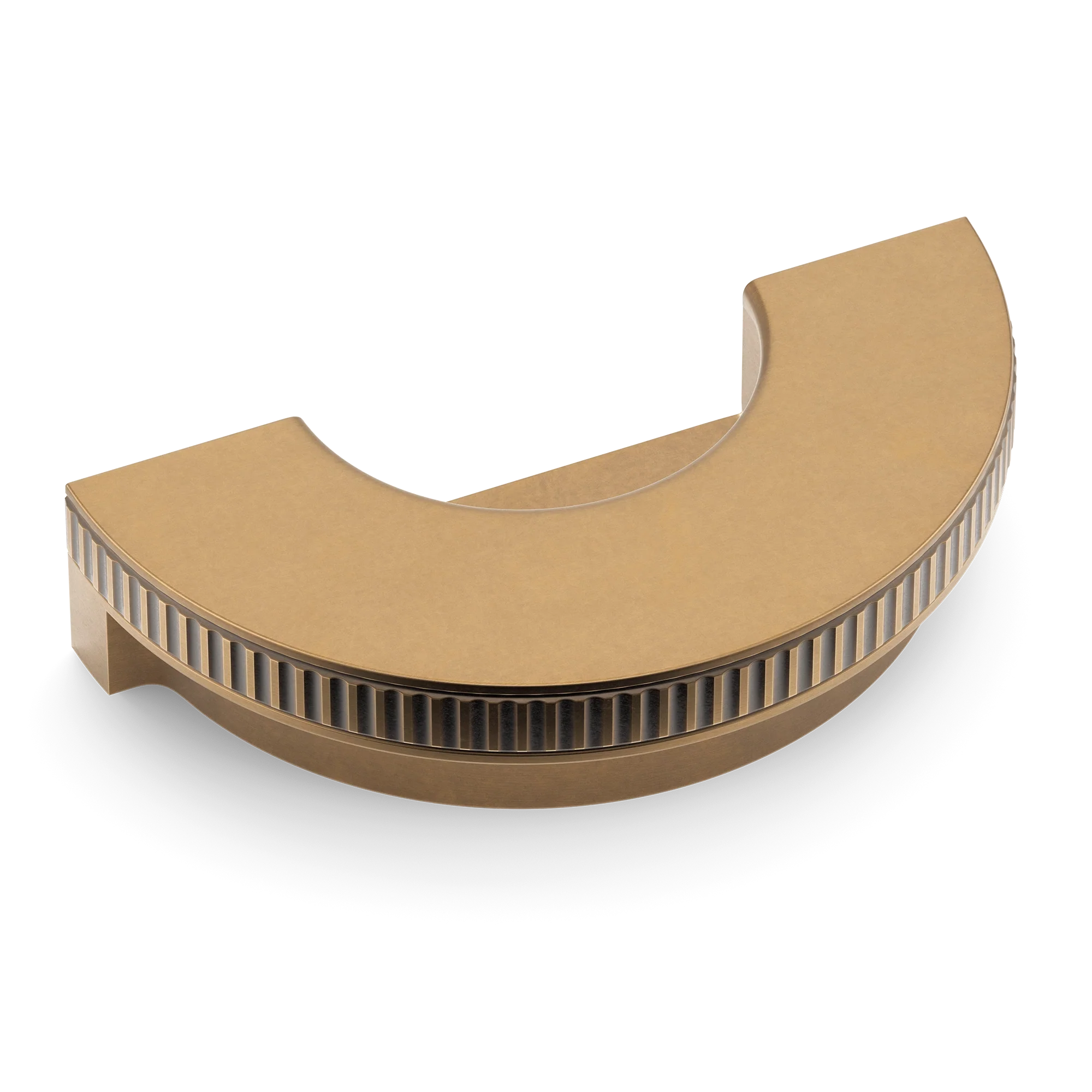 Armac Martin Barwick Ridged Recessed Pull in 100mm / Fine English Antique