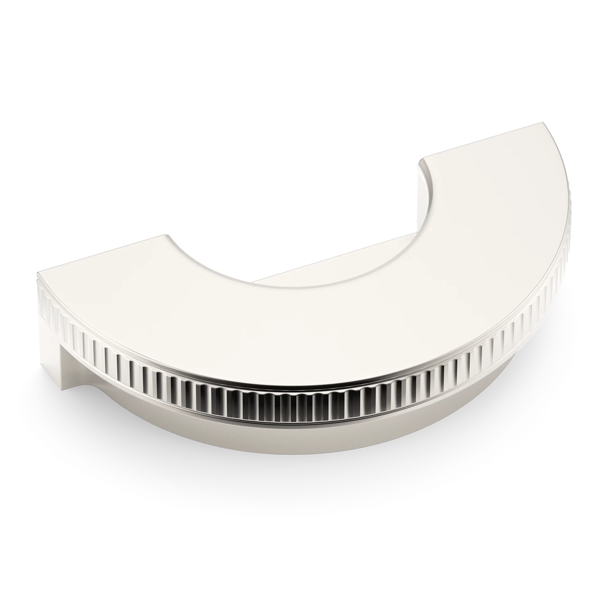 Armac Martin Barwick Ridged Recessed Pull in 100mm / Polished Nickel Plate