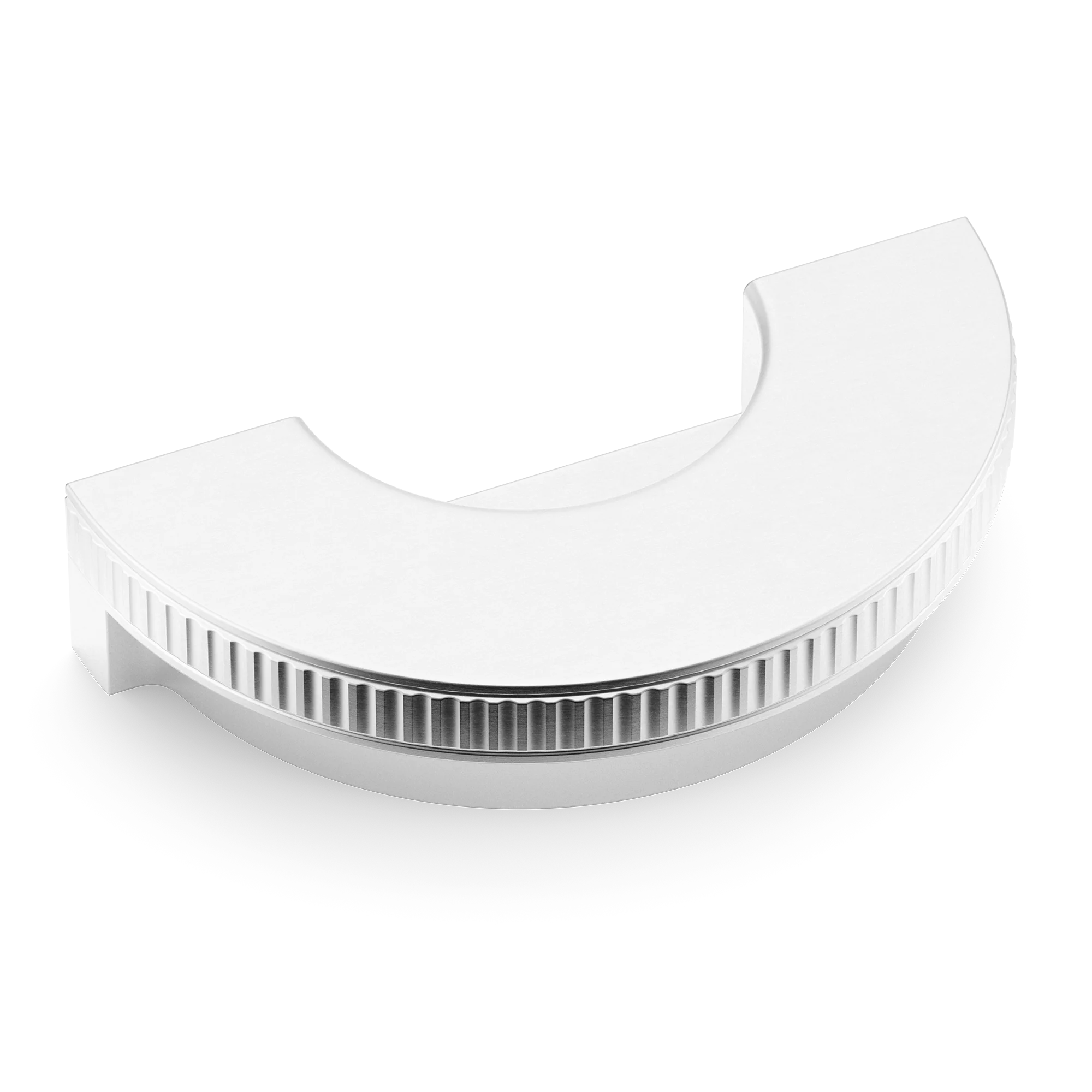 Armac Martin Barwick Ridged Recessed Pull in 100mm / Satin Chrome Plate