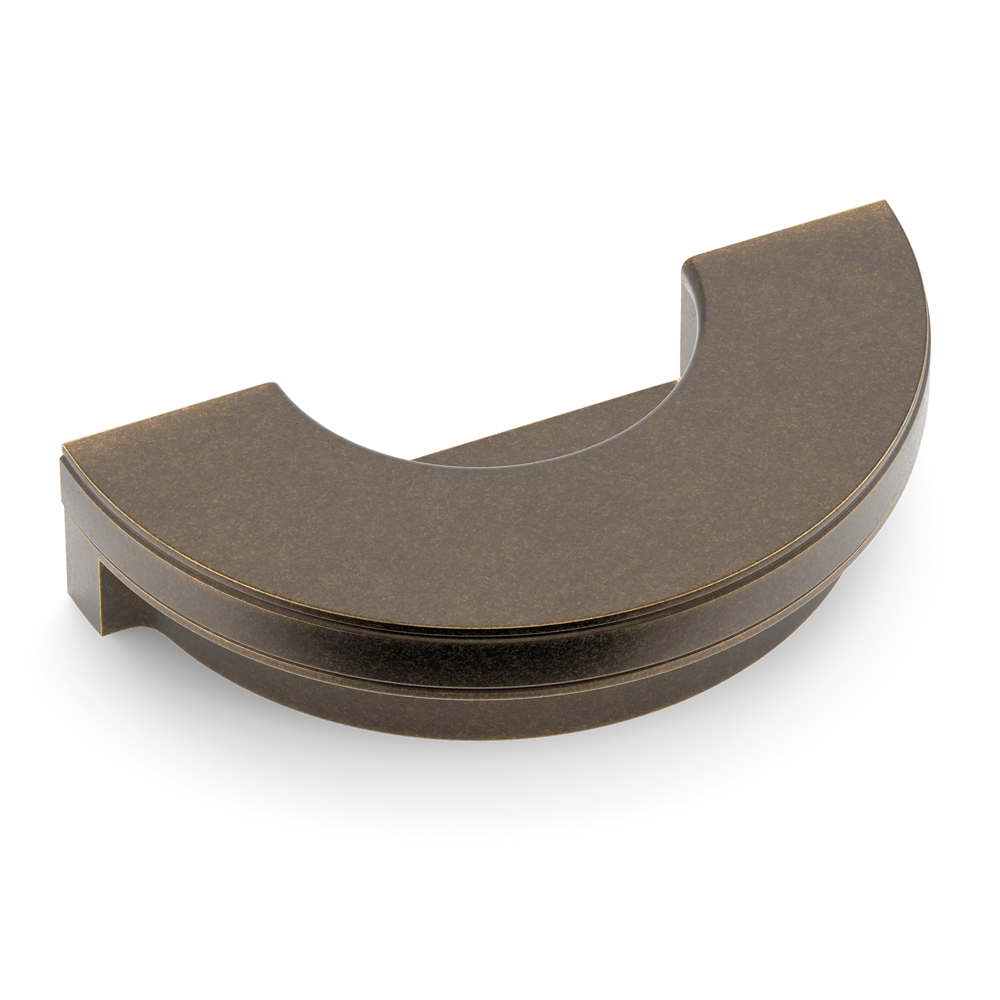 Armac Martin Barwick Plain Recessed Pull in 100mm / Dark Aged Brass