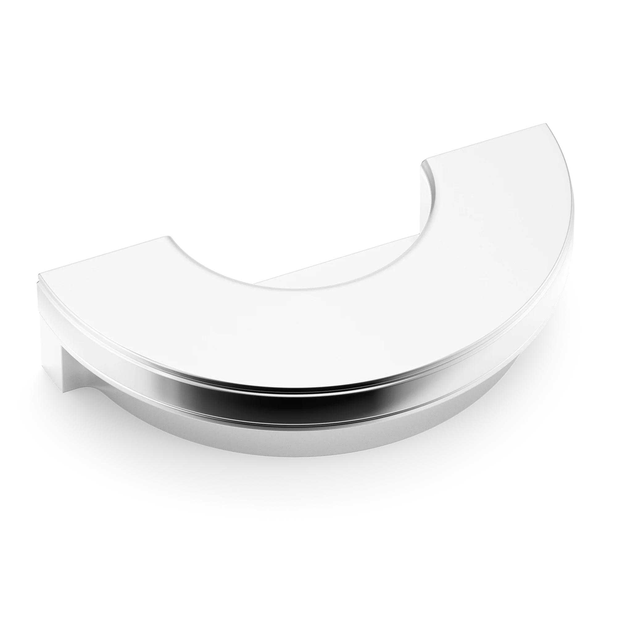 Armac Martin Barwick Plain Recessed Pull in 100mm / Polished Chrome Plate
