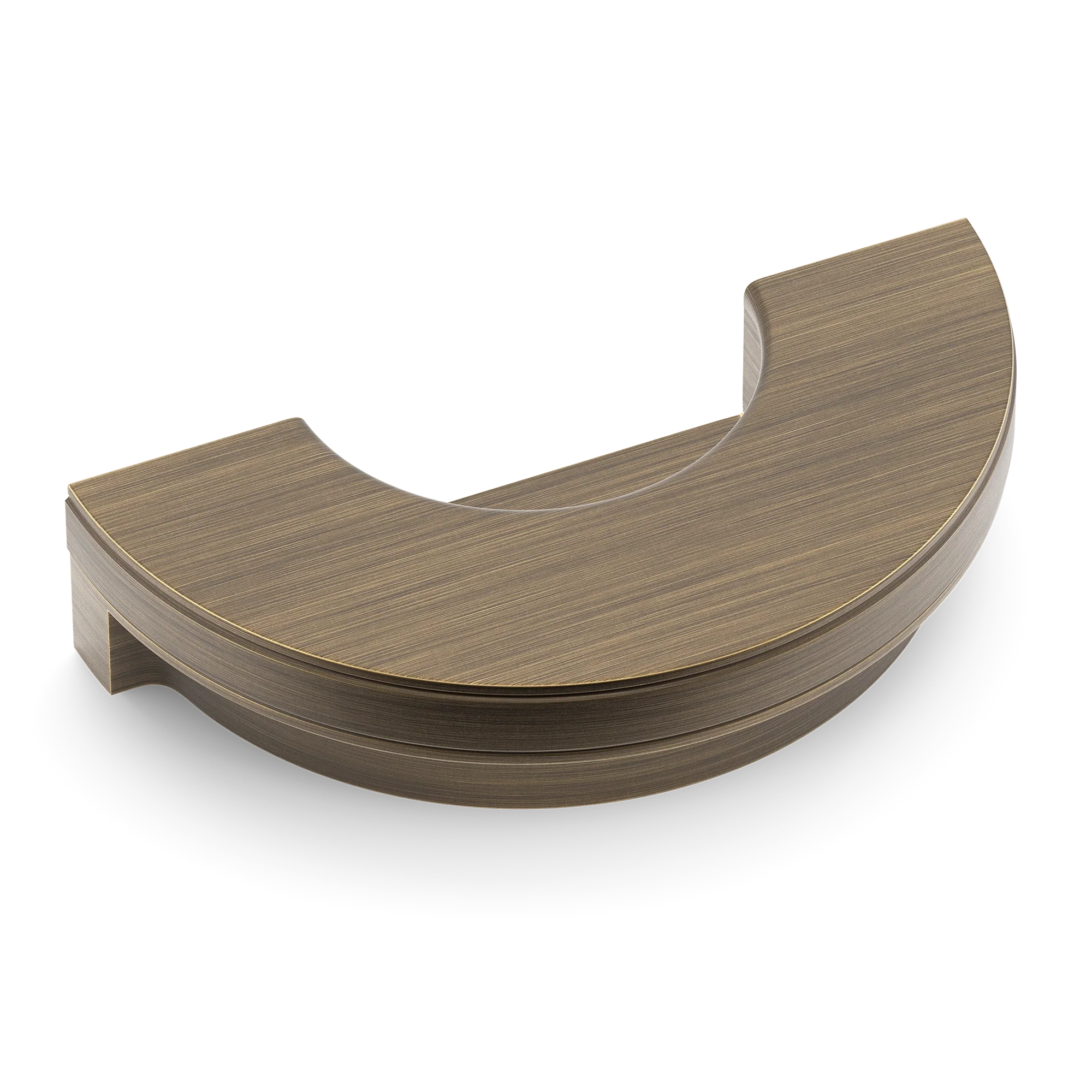 Armac Martin Barwick Plain Recessed Pull in 100mm / Satin Antique Satin Lacquered