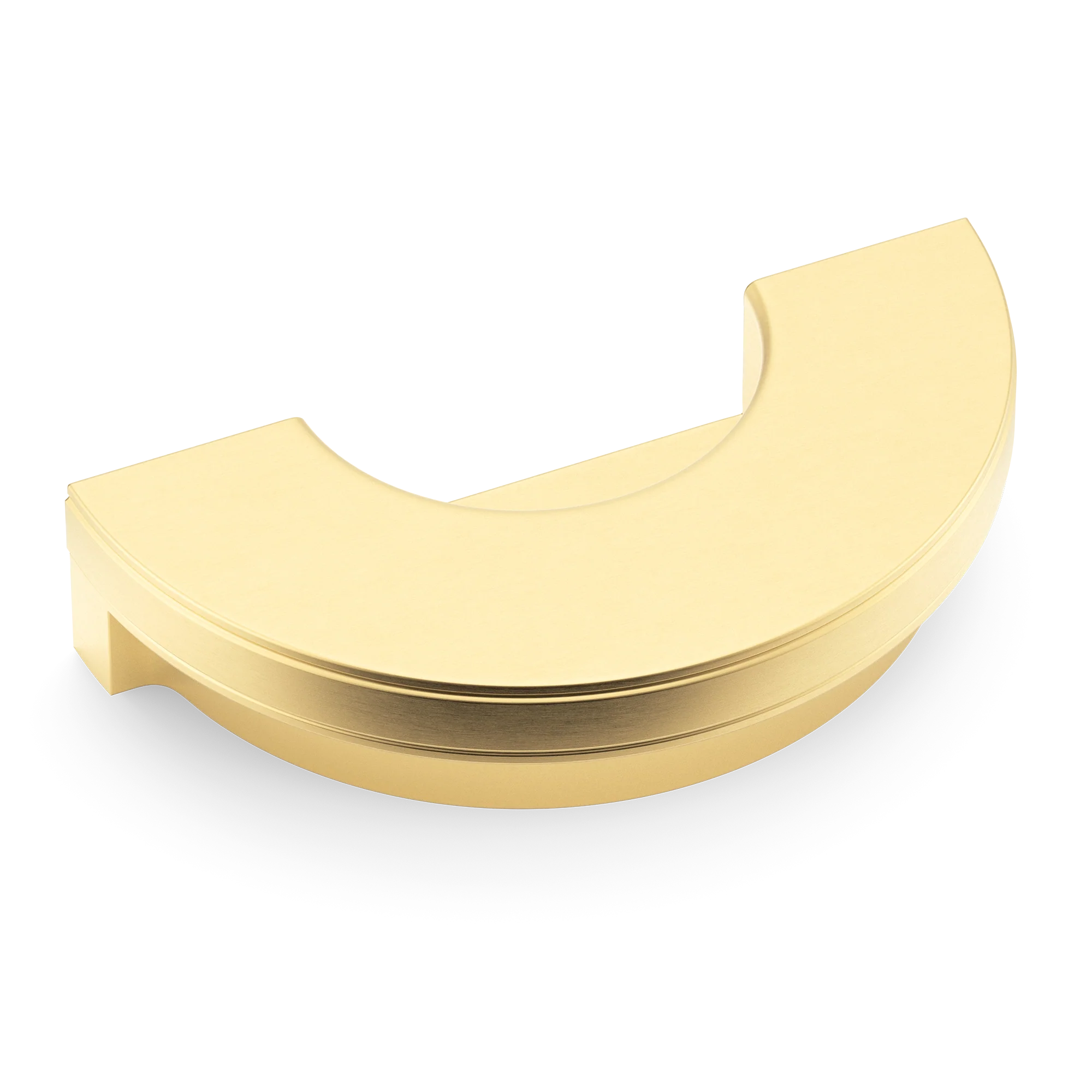 Armac Martin Barwick Plain Recessed Pull in 100mm / Satin Brass Satin Lacquered