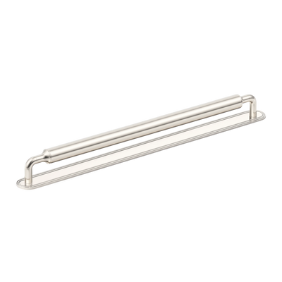 Armac Martin Barwick Slim Plain Appliance Pull with Backplate in 384mm / Polished Nickel Plate